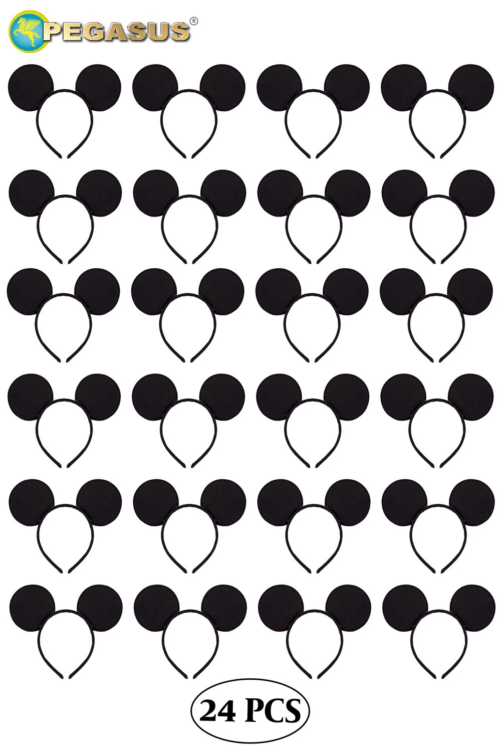 CERCHIETTO FRONTINO NERO(CF 24 PZ)